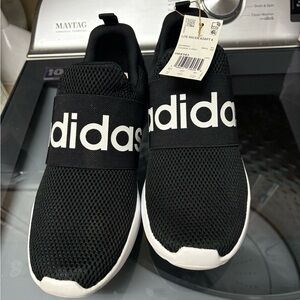 Adidas Men’s Black and White Slip-On Sneakers